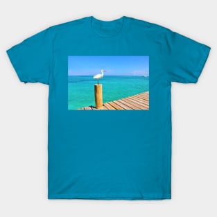 Snowy Egret at the Ocean Pier T-Shirt